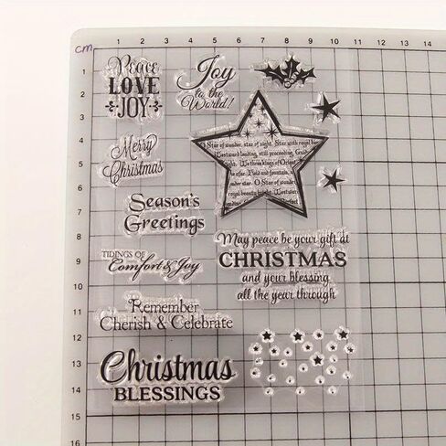 1 قطعة نجمة عيد الميلاد واضح Stamps Stamps DIY بطاقة المعايدة النقش ألبوم صور الديكور الفن الهدايا اليدوية in Saudi Arabia