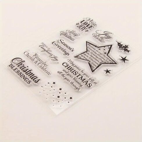 1 قطعة نجمة عيد الميلاد واضح Stamps Stamps DIY بطاقة المعايدة النقش ألبوم صور الديكور الفن الهدايا اليدوية in Saudi Arabia