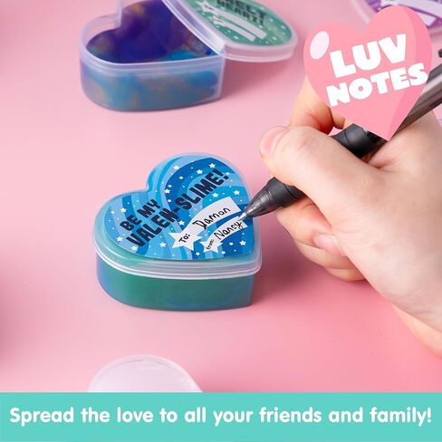 JOYIN 30 PCS Valentines Day Galaxy Slime Hearts for Kids Valentine Classroom Exchange Prizes, Party Favors, Gift Exchange in Saudi Arabia