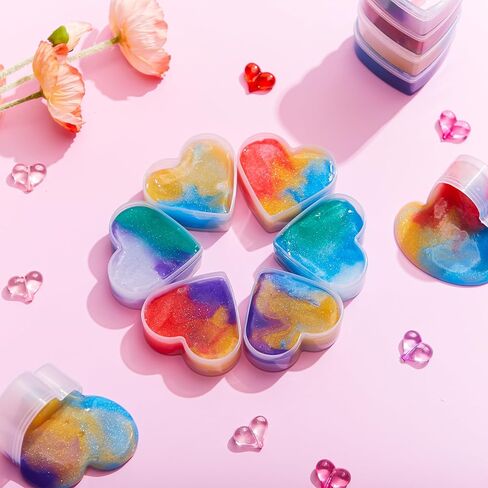 JOYIN 30 PCS Valentines Day Galaxy Slime Hearts for Kids Valentine Classroom Exchange Prizes, Party Favors, Gift Exchange in Saudi Arabia
