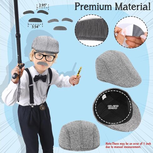 100 Days of School Costume for Boys Kids,Old Man Costume for Kids,Grandpa Costume Accessories Boys Set in Kuwait