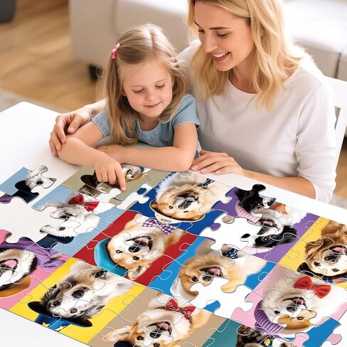 Jumbo Floor Puzzle for Kids,48 Piece Funny Dog Jigsaw Puzzles,Learning Educational Toys for Toddlers Ages 3-5,Puppy Theme Puzzles Children Gift for Boy Girl Ages 4-8 in Saudi Arabia