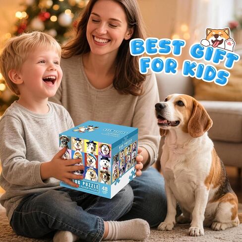 Jumbo Floor Puzzle for Kids,48 Piece Funny Dog Jigsaw Puzzles,Learning Educational Toys for Toddlers Ages 3-5,Puppy Theme Puzzles Children Gift for Boy Girl Ages 4-8 in Saudi Arabia