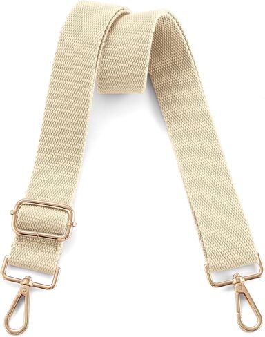 Wide Purse Strap Replacement Crossbody Shoulder Bag, Universal Adjustable Straps for Bags, Gold Buckle - Black in Kuwait