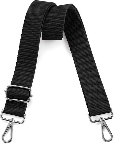 Wide Purse Strap Replacement Crossbody Shoulder Bag, Universal Adjustable Straps for Bags, Gold Buckle - Black in Kuwait