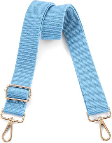 Wide Purse Strap Replacement Crossbody Shoulder Bag, Universal Adjustable Straps for Bags, Gold Buckle - Black in Kuwait
