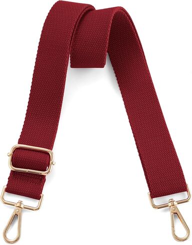 Wide Purse Strap Replacement Crossbody Shoulder Bag, Universal Adjustable Straps for Bags, Gold Buckle - Black in Kuwait