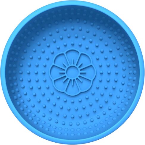 Saphe Dog Lick Bowl, Anxiety Relief Lick Silicone Dog Bowl, Non-Slip Licking mat for Distraction, Freezer & Dishwasher Safe (Blue) in Saudi Arabia