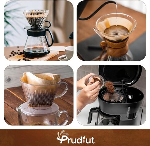 160 Count #4 Cone Coffee Filters 8-12 Cup Disposable Coffee Filters 4 Cone Paper Unbleached Natural Number 4 Filters Paper Compatible with Ninja Coffee Filter, Drip and Pour Over Coffee Maker in Kuwait