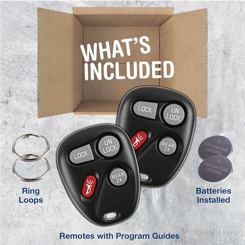 KeylessOption Keyless Entry Remote Control Car Key Fob Replacement for 15732805 (Pack of 2) in Kuwait