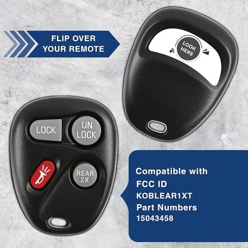 KeylessOption Keyless Entry Remote Control Car Key Fob Replacement for 15732805 (Pack of 2) in Kuwait