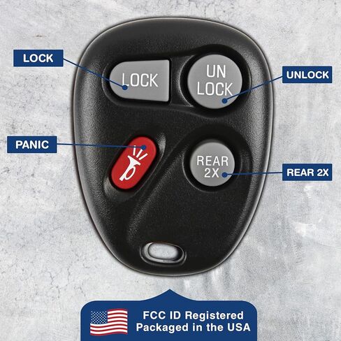 KeylessOption Keyless Entry Remote Control Car Key Fob Replacement for 15732805 (Pack of 2) in Kuwait
