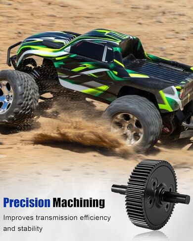 Steel Transmission Gear Fit for 1/10 Slash 2WD(VXL) Rustler Stampede Bandit 2WD(VXL), Transmission Gear Upgrades Part for Grearbox, Black in Saudi Arabia