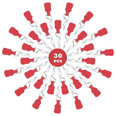 30 Pieces 1.2mm Universal RC Body Clips with Pull Tabs Car Clips RTR Clip Pins H165 Assembly Spare Parts for 1:8 1:10 1:12 Scale Redcat HPI Himoto HSP Exceed Car Parts Truck Buggy（Red in Saudi Arabia