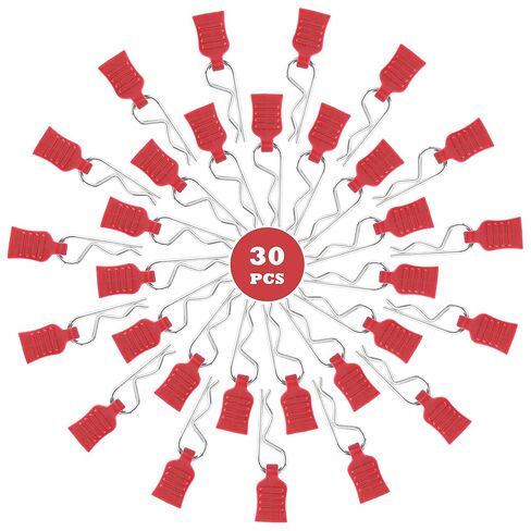 30 قطعة 1.2 مم مشابك جسم RC عالمية مع علامات سحب ومشابك سيارة RTR ودبابيس H165 قطع غيار تجميع لمقياس 1:8 1:10 1:12 مقياس Redcat HPI Himo HSP تتجاوز قطع غيار السيارات شاحنة عربات التي تجرها الدواب (أحمر) in Kuwait