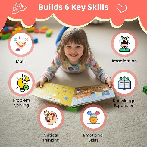 QuTZ Talking Pen Book Set, Learn to Read Sound Books, Learning Toys with 8 Tap to Read Books, 600+ Words & Fun Facts, 6 Phonics Story Books, 700+ Games, Educational Toy for Kids 3+ (Cardboard Version) in Kuwait
