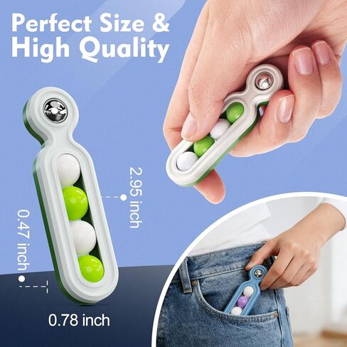 Fidget Toys Adults Anxiety Relief: 4 Pack Fidget Clicker Toys - Sensory Toys for Autism Kids Calming - ADHD Tools Desk Fidgets for Classroom - Cool Office Gadgets Gifts for Teen Women Men in Kuwait