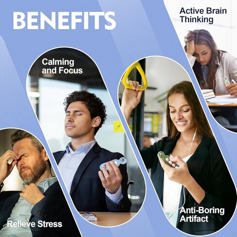 Fidget Toys Adults Anxiety Relief: 4 Pack Fidget Clicker Toys - Sensory Toys for Autism Kids Calming - ADHD Tools Desk Fidgets for Classroom - Cool Office Gadgets Gifts for Teen Women Men in Kuwait