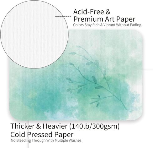 Funto Blank Watercolor Paper Postcards, 50 Cards, 4x6, 140lb/300gsm, Acid-Free Heavyweight Art Paper for Thank You Notes & Greeting Cards in Saudi Arabia