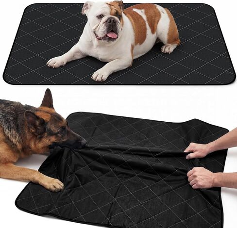 Yinkin Chew Proof Dog Crate Pad, 47" x 35" Indestructible Dog Bed for Aggressive Chewers, Waterproof Crate Mat for Extra Large Dogs, Indoor Floor or Car Use, Machine Washable in Saudi Arabia