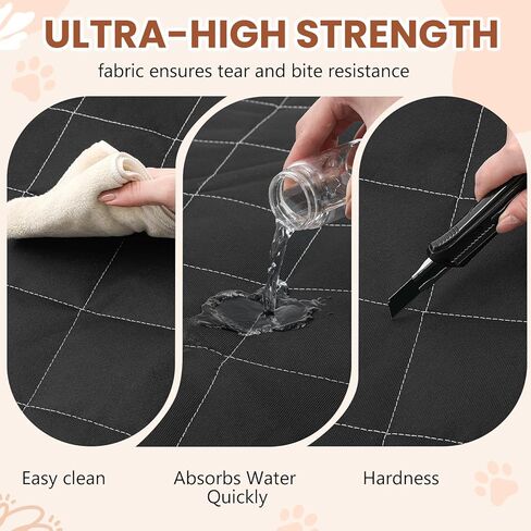 Yinkin Chew Proof Dog Crate Pad, 47" x 35" Indestructible Dog Bed for Aggressive Chewers, Waterproof Crate Mat for Extra Large Dogs, Indoor Floor or Car Use, Machine Washable in Saudi Arabia