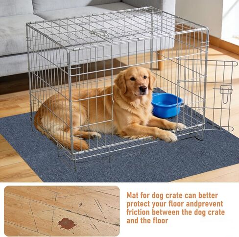 35" X 47" X 0.2''Large Mat for Under Dog Crate-Absorbs Urine, Waterproof, Non-Slip,Easy to Cut, Protects Floors from Wear and Scratches,Reusable Dog Playpen Mat in Saudi Arabia