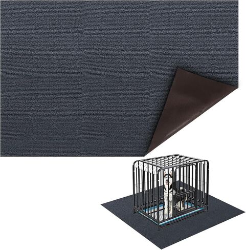 Dog Playpen Mat, Dog Crate Pad Liner for Kennel Training Under Pet Cage Non-Slip Kennel Mat to Protect Floors Extra Large Absorbs Urine Reusable Dog Playpen Mat, 47.23" X 60.23" in Kuwait