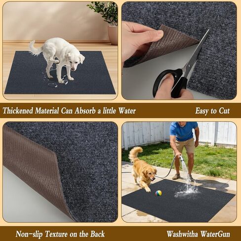 Dog Playpen Mat, Dog Crate Pad Liner for Kennel Training Under Pet Cage Non-Slip Kennel Mat to Protect Floors Extra Large Absorbs Urine Reusable Dog Playpen Mat, 47.23" X 60.23" in Kuwait