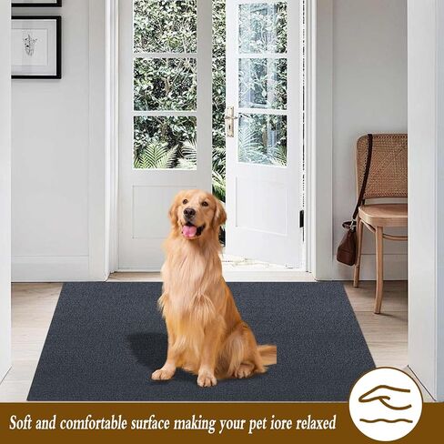 Dog Playpen Mat, Dog Crate Pad Liner for Kennel Training Under Pet Cage Non-Slip Kennel Mat to Protect Floors Extra Large Absorbs Urine Reusable Dog Playpen Mat, 47.23" X 60.23" in Kuwait