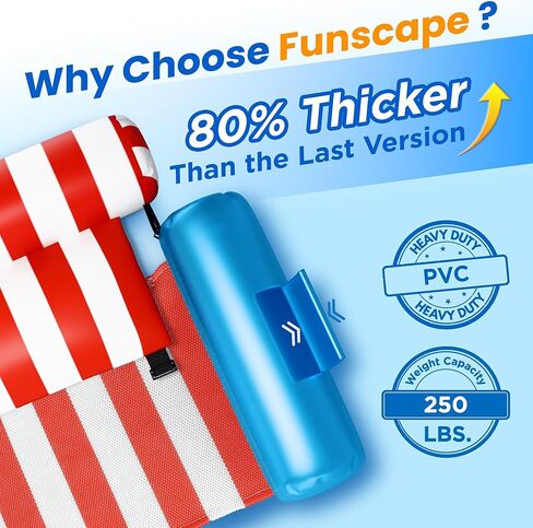 funscape تجمع يطفو الكراسي الكبار، 2 حزم الثقيلة نفخ الصالات حمام السباحة، النسيج مقعد أرجوحة عائمة، طفل ضربة بركة المعكرونة بحيرة طوف يطفو، متعة الصيف شاطئ المياه حزب لعبة الشريط in Saudi Arabia