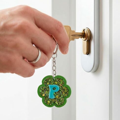 LET'S RESIN Keychain Resin Molds Silicone with Hole, 27 Cavities Flower Alphabet UV Resin Jewelry Pendant Molds kit for Beginner, Letter Epoxy Resin Molds for Keychain Pendant Jewelry Making in Saudi Arabia