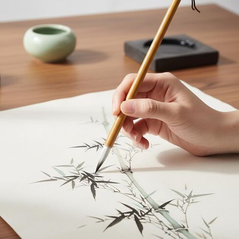 3 قطع من فرش الرسم الصيني، فرشاة الخط الصيني، 3 أحجام، فرش حبر للكتابة التقليدية، فرشاة رسم خط الطيور على شكل زهرة للمبتدئين المحترفين in Kuwait