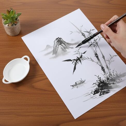 3 قطع من فرشاة الخط الصيني، فرشاة الخط الصيني، 3 أحجام للكتابة والرسم بالألوان المائية، فرش حبر هوبي للرسم كانجي سومي للمبتدئين والفنانين in Kuwait