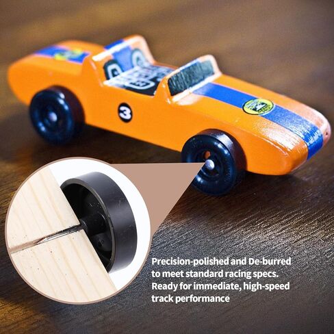 pinedash pro Pinewood Axles - 8pcs Derby Car Axles - Polished Pinewood Axles Kit | Derby Grooved Car Axles Pine Derby Wheels Axles Speed | Machined for Derby car Racing - 2 Grooves Minimizes Friction in Saudi Arabia