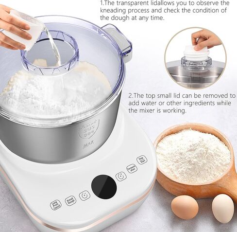 AIZIYO DoughChief, 5.3QT Dough Mixer, Dough Maker with Ferment Function, 304 Stainless Steel Bowl, Removeable lid, Touch Panel Control, Electric Dough Proofing Box for Pizza & Bread in Kuwait