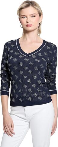 تخمين الأكمام الطويلة للسيدات Rosie 4G V-Neck سترة in Saudi Arabia
