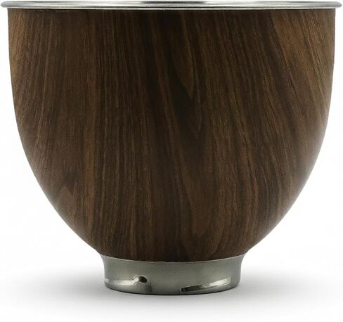 Stainless Steel 5 Quart Mixer Bowl for Kitchenaid Classic&Artisan Tilt Head Stand Mixer, Wood Texture, Fit for K45, KSM75, KSM90, KSM150, Heavy Duty, Dishwasher Safe in Saudi Arabia
