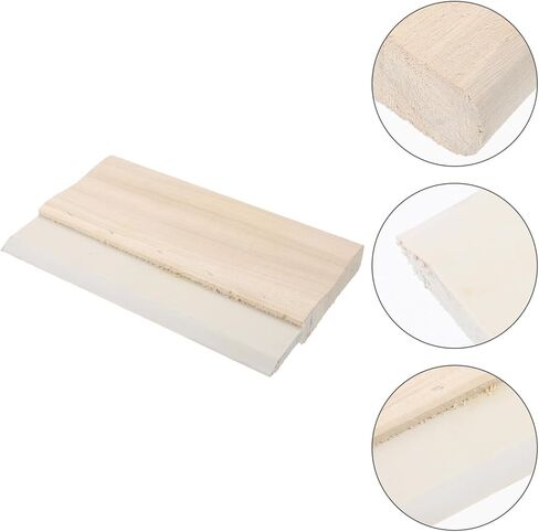 COHEALI Wooden Handle Screen Printing Ink Squeegee 20cm Rubber Blade Water-Based Ink Scraper for Fabric Hand Printing Supplies in Saudi Arabia