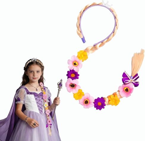 Princess Long Braided Wigs 29 inch (74 cm),Headband Wig Girls in Saudi Arabia