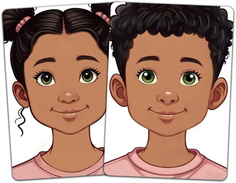 DELORIGIN قطعتان من لوحة تدريب رسم الوجه بحجم A4، لوحات تدريب رسم مكياج قابلة لإعادة الاستخدام، أداة تمرين مكياج المسرح، لوازم طلاء الوجه للمبتدئين في المكياج (شعر أسود، بشرة داكنة للرجال والنساء) in Saudi Arabia