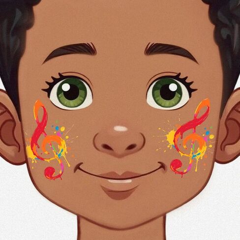 DELORIGIN قطعتان من لوحة تدريب رسم الوجه بحجم A4، لوحات تدريب رسم مكياج قابلة لإعادة الاستخدام، أداة تمرين مكياج المسرح، لوازم طلاء الوجه للمبتدئين في المكياج (شعر أسود، بشرة داكنة للرجال والنساء) in Saudi Arabia
