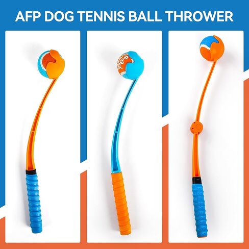 ALL FOR PAWS 19.3 بوصة، قاذف كرات للكلاب، قاذف كرات بمقبض مريح، لعبة جلب للكلاب مع كرة متوسطة (2.5 بوصة)، للكلاب بوزن 20-60 رطلاً in Kuwait