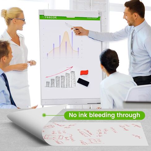 لوحة حامل لاصقة مقاس 25 بوصة × 30 بوصة، 30 ورقة/وسادة، 4 وسادات/حزمة، ورق مخطط قلاب لاصق للمعلمين، قوة التصاق فائقة ومقاومة للنزيف in Kuwait