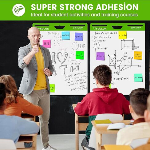 لوحة حامل لاصقة مقاس 25 بوصة × 30 بوصة، 30 ورقة/وسادة، 4 وسادات/حزمة، ورق مخطط قلاب لاصق للمعلمين، قوة التصاق فائقة ومقاومة للنزيف in Kuwait