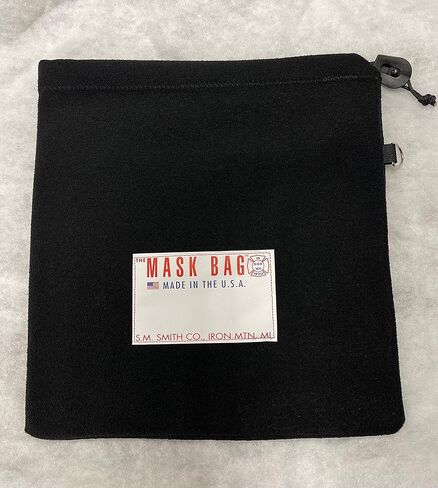 Firefighter SCBA Face Piece Respirator Mask Bag, Black Fleece, Intended for Firefighters, First Responders, and Safety Personnel in Saudi Arabia