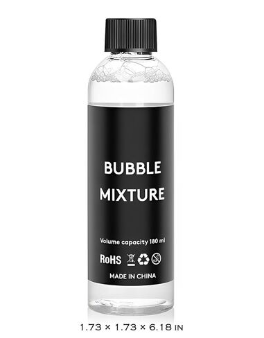 Edible Bubble Mixture for Cocktail, Food-Safe & Non-Toxic Bubble Solution, Over 1000 Bubbles, 7oz Bottle Liquid Refill for Cocktail Bubble Gun in Kuwait