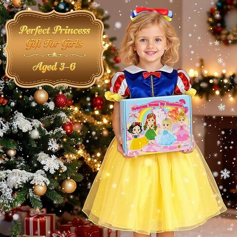 فساتين الأميرة VGOFUN للفتيات فساتين أزياء الأميرة 3 قطع ملابس التظاهر باللعب للفتيات الصغيرات من سن 3 إلى 6 سنوات in Kuwait