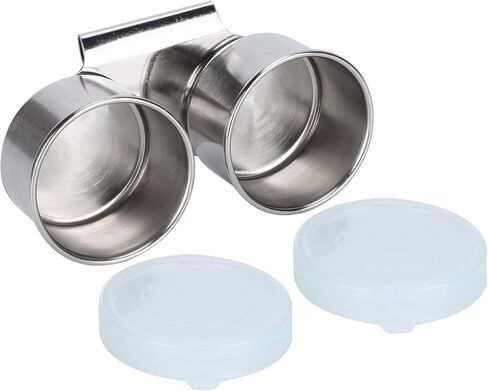 3PCS Oil Painting Palette Cup, Stainless Steel Palette Cup with Lid Double Mixing Can Oil Paint Dipper for Artist Watercolor Tools in Saudi Arabia