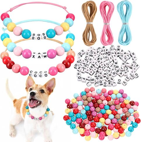 Quelay شخصية DIY مطرز الياقات الكلب قابل للتعديل اسم الرسالة الملونة كبيرة مطرز طوق سوار للكلاب الصغيرة والمتوسطة والكبيرة هدايا محبي الكلاب in Kuwait