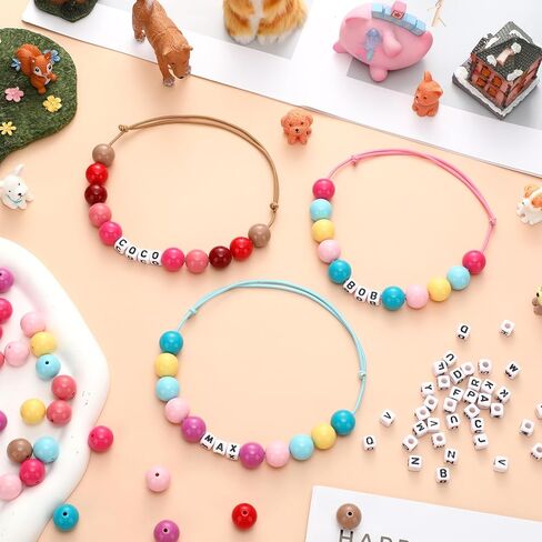 Quelay شخصية DIY مطرز الياقات الكلب قابل للتعديل اسم الرسالة الملونة كبيرة مطرز طوق سوار للكلاب الصغيرة والمتوسطة والكبيرة هدايا محبي الكلاب in Kuwait